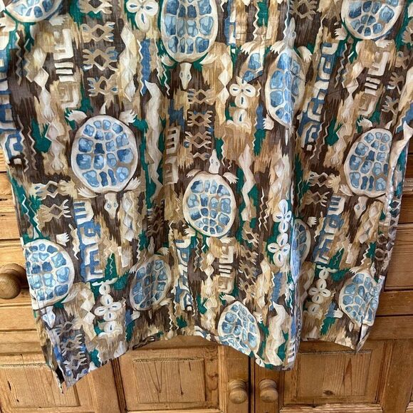 Men's Vintage Reyn Spooner Size XL 1/2 Button‎ Up Shirt Turtle Print Hawaiian - Picture 7 of 12